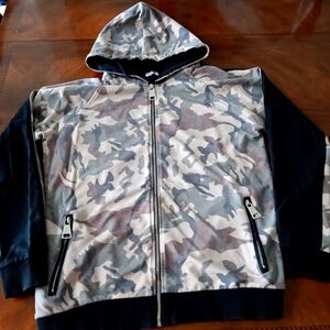 90s Vintage Valentino Garavina Italy Made Camouflage Hooded Jacket Size XXL